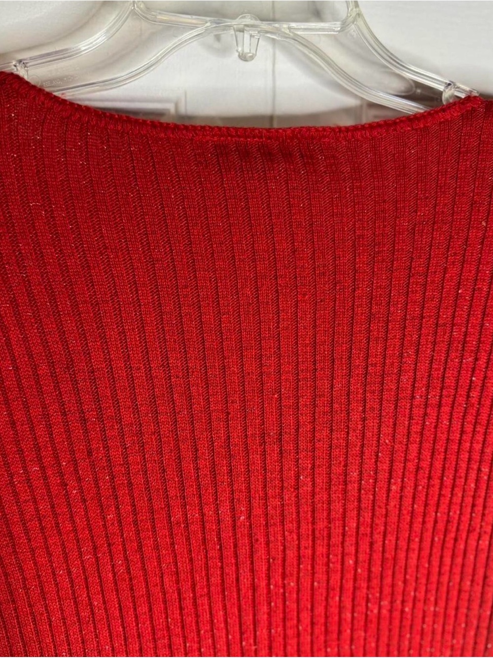 Girls' Red Ribbed Tie-Front Sweater Top - Picture 8 of 8